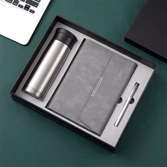 Set caiet și pix din piele